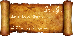 Székely Gerő névjegykártya